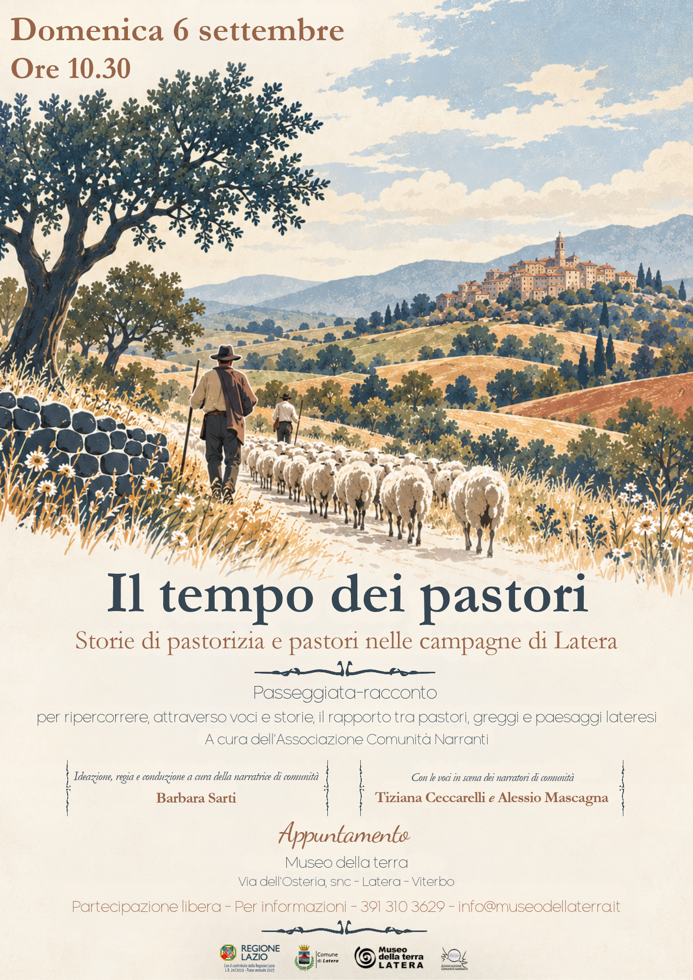 Locandina Il tempo dei pastori Museo della terra di Latera